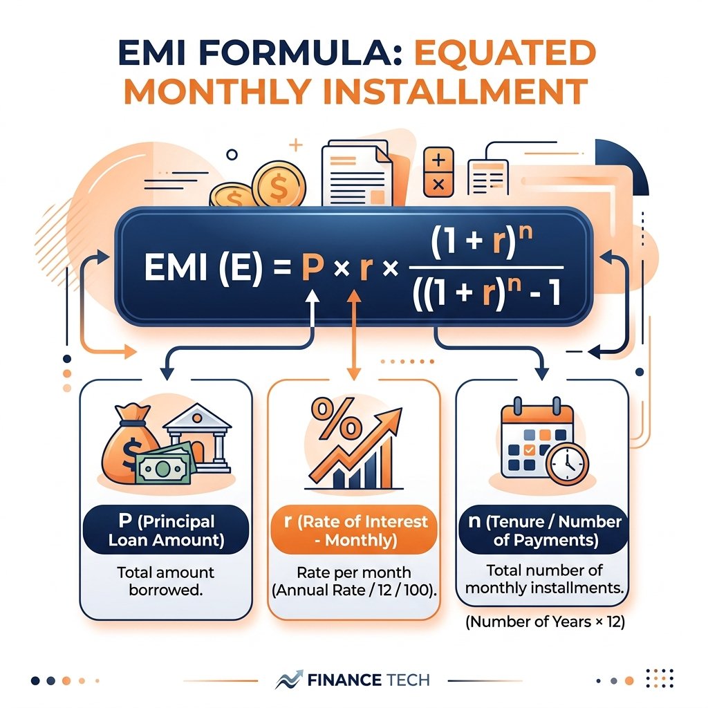 EMI Calculation Formula Diagram